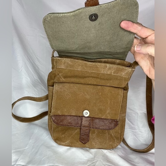 Mona B Oakley Bag, Natural Crossbody, Sz 10”x8”x3”, Sturdy Canvas Bag, NWOT, T5 - Picture 2 of 10